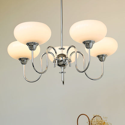 Exquisite glass and metal chandelier – Elevate your space with timeless sophistication