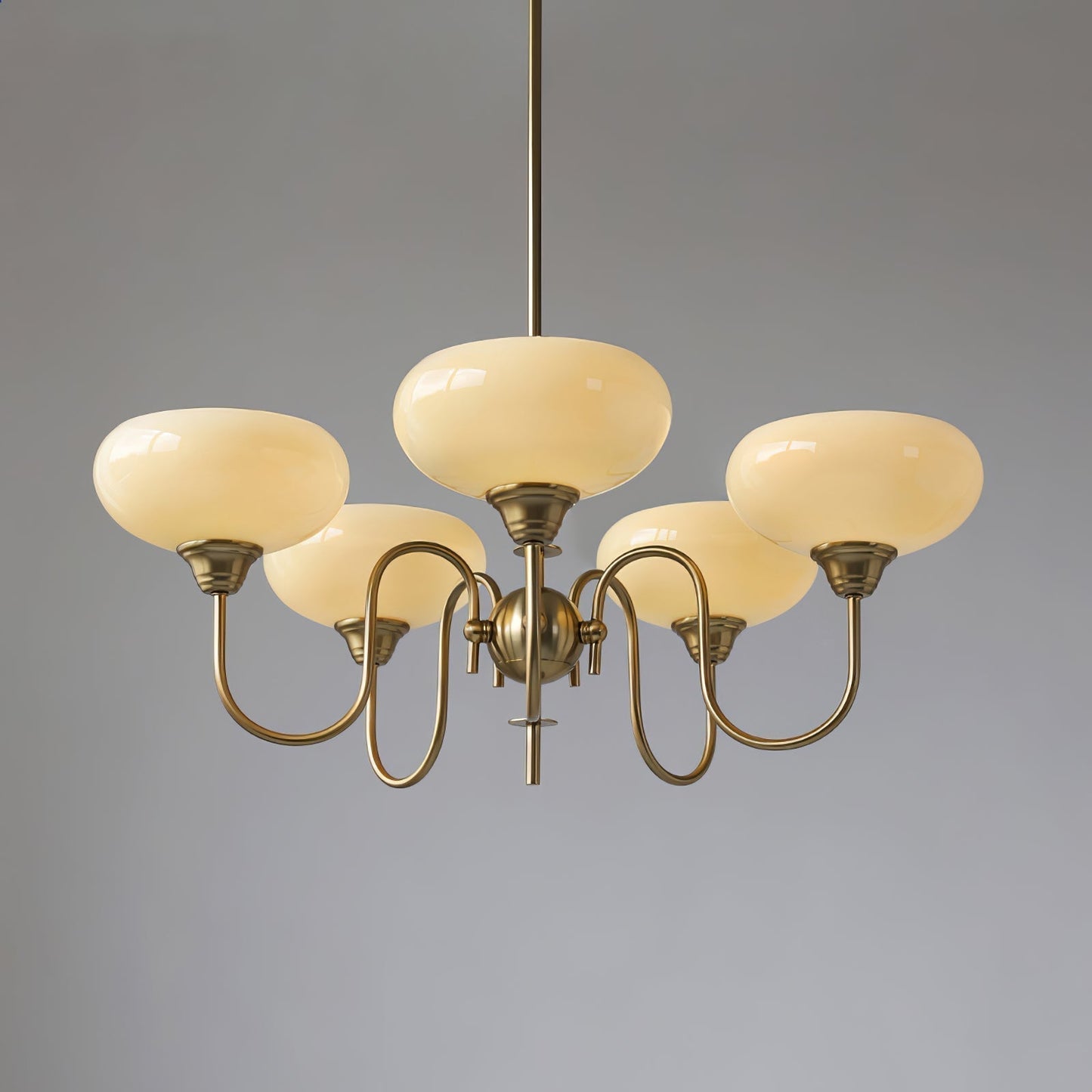 Exquisite glass and metal chandelier – Elevate your space with timeless sophistication