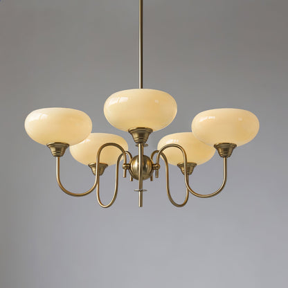 Exquisite glass and metal chandelier – Elevate your space with timeless sophistication