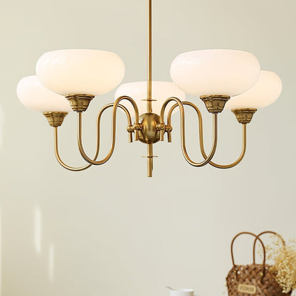 Exquisite glass and metal chandelier – Elevate your space with timeless sophistication