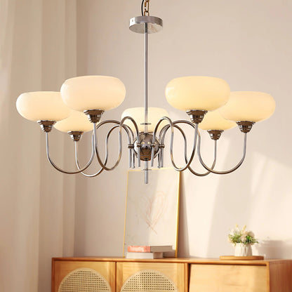 Exquisite glass and metal chandelier – Elevate your space with timeless sophistication