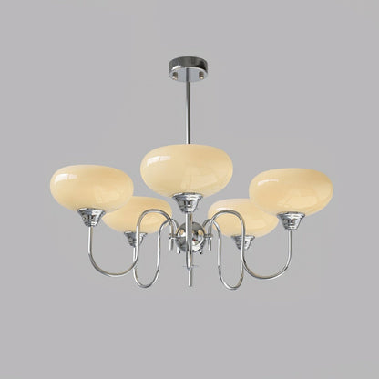 Exquisite glass and metal chandelier – Elevate your space with timeless sophistication