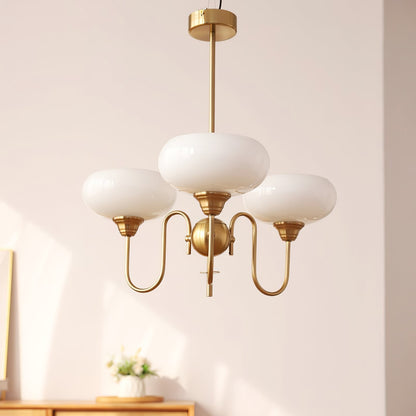 Exquisite glass and metal chandelier – Elevate your space with timeless sophistication