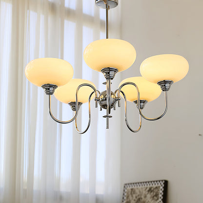 Exquisite glass and metal chandelier – Elevate your space with timeless sophistication