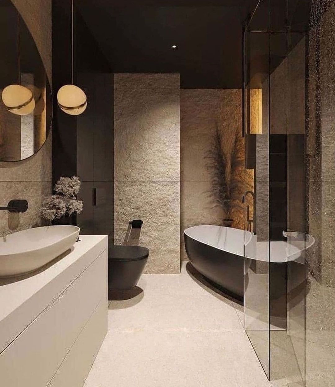 Lustre LED i form av en månskära – Samtida chic i akryl och mässingsfinish