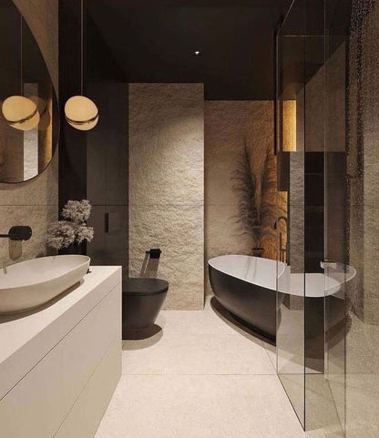 Lustre LED i form av en månskära – Samtida chic i akryl och mässingsfinish