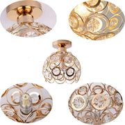 Luxurious gold hallway chandelier – elegant crystal and gold chandelier to enhance your decor