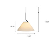 Scandinavian elegance: Cream fabric LED pendant light with Nordic pleated design