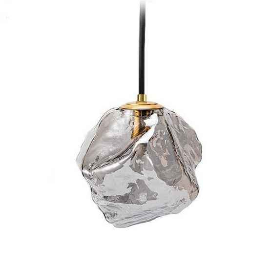 Copper and glass Lava finish – Modern and chic LED pendant light for elegant interiors