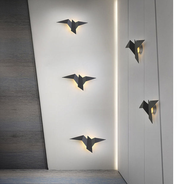 Wall Lamp Inspired by Whimsical Birds – Artistic Iron Lamp to Enhance Your Interior Decor
