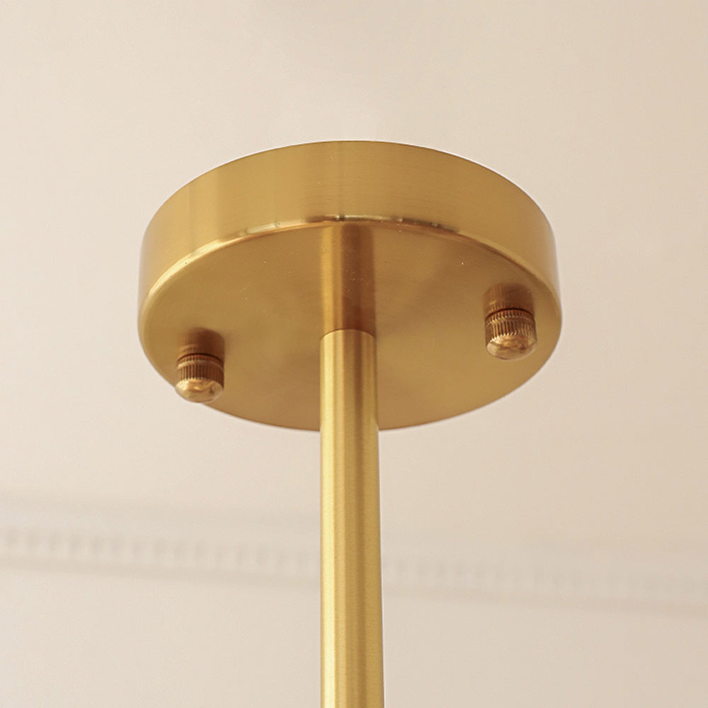 Suspension en verre crème-jaune Bauhaus – Une fusion chic de charme vintage et de style contemporain