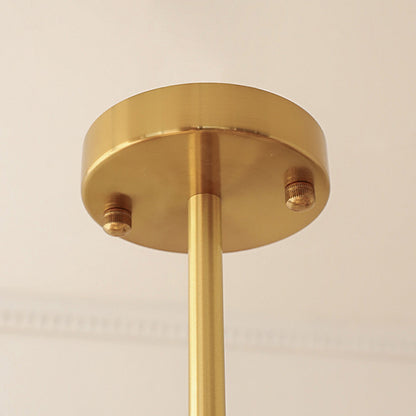 Suspension en verre crème-jaune Bauhaus – Une fusion chic de charme vintage et de style contemporain