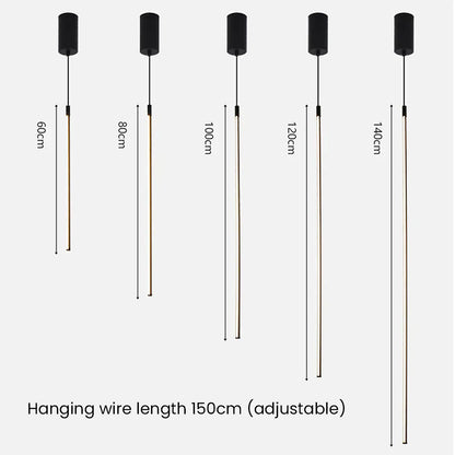 Suspension LED Longue en Aluminium Minimaliste – Fusion Parfaite de Style et d'Élégance Moderne