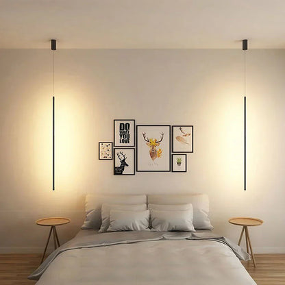 Suspension LED Longue en Aluminium Minimaliste – Fusion Parfaite de Style et d'Élégance Moderne