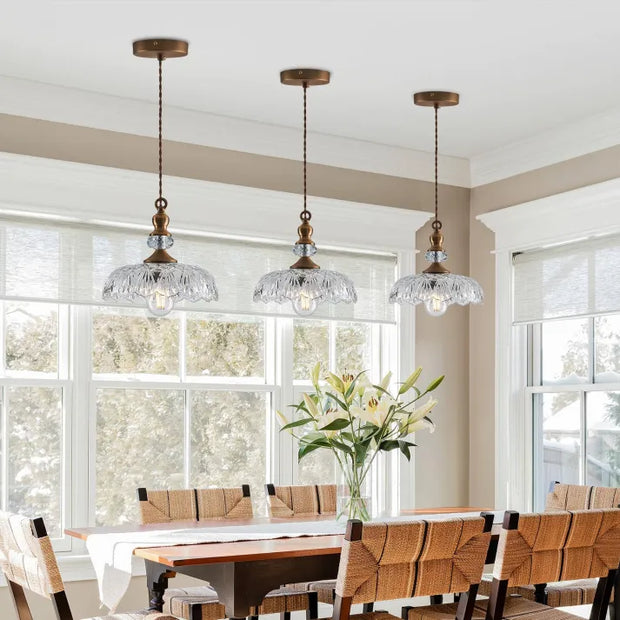 Mini retro chic wall sconce - Elegant glass and metal accent for your kitchen islands