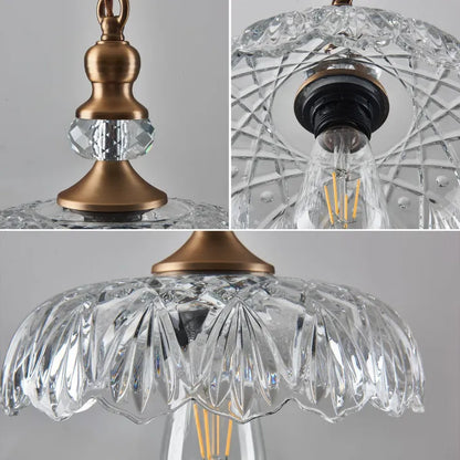 Mini retro chic wall sconce - Elegant glass and metal accent for your kitchen islands