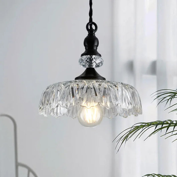 Mini retro chic wall sconce - Elegant glass and metal accent for your kitchen islands