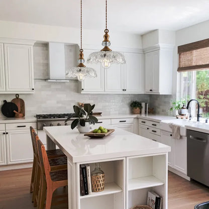 Mini retro chic wall sconce - Elegant glass and metal accent for your kitchen islands