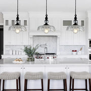 Mini retro chic wall sconce - Elegant glass and metal accent for your kitchen islands