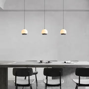 Nordic Elegance alabaster pendant light with luxurious marble base