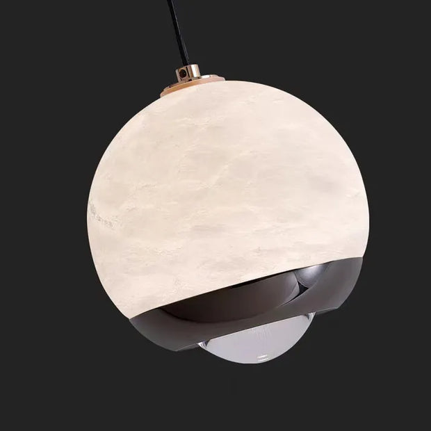 Nordic Elegance alabaster pendant light with luxurious marble base