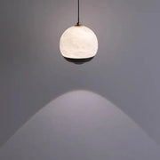 Nordic Elegance alabaster pendant light with luxurious marble base