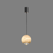 Nordic Elegance alabaster pendant light with luxurious marble base