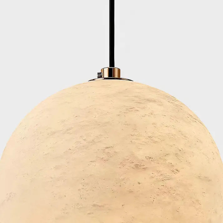 Luminaire à suspension en albâtre Nordic Elegance avec base en marbre luxueux