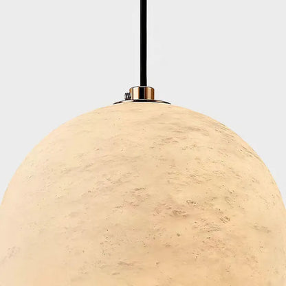 Luminaire à suspension en albâtre Nordic Elegance avec base en marbre luxueux