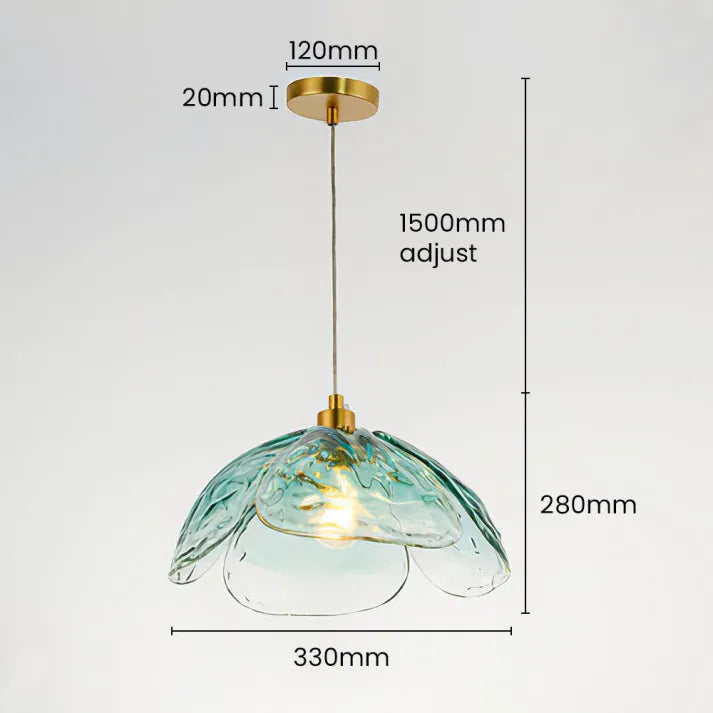 Suspension Florale Charmante – Éclairage en Verre Élégant pour Votre Chambre et Salon