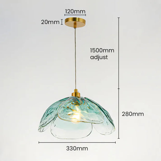 Charming Floral Suspension – Elegant Glass Lighting for Your Bedroom and Living Room