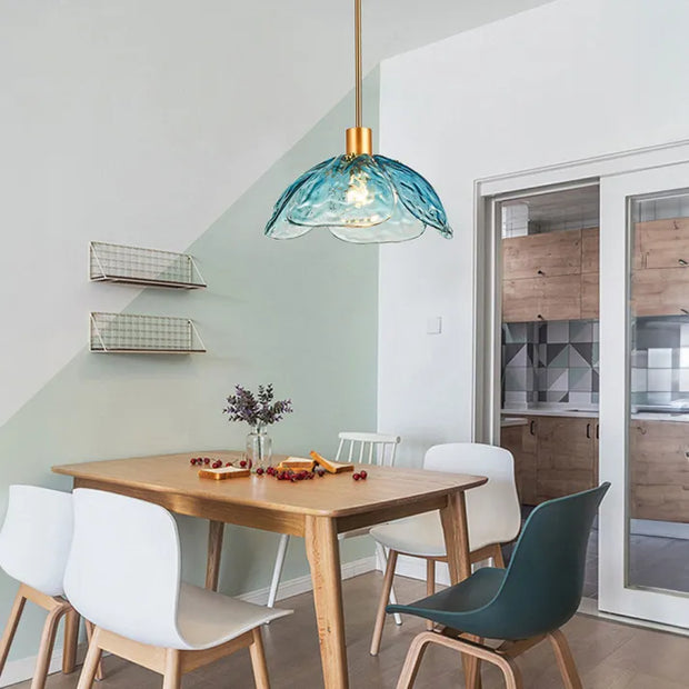 Charming Floral Suspension – Elegant Glass Lighting for Your Bedroom and Living Room