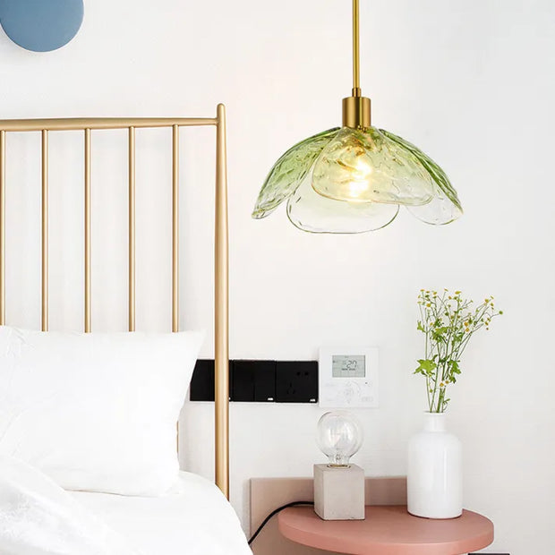 Charming Floral Suspension – Elegant Glass Lighting for Your Bedroom and Living Room