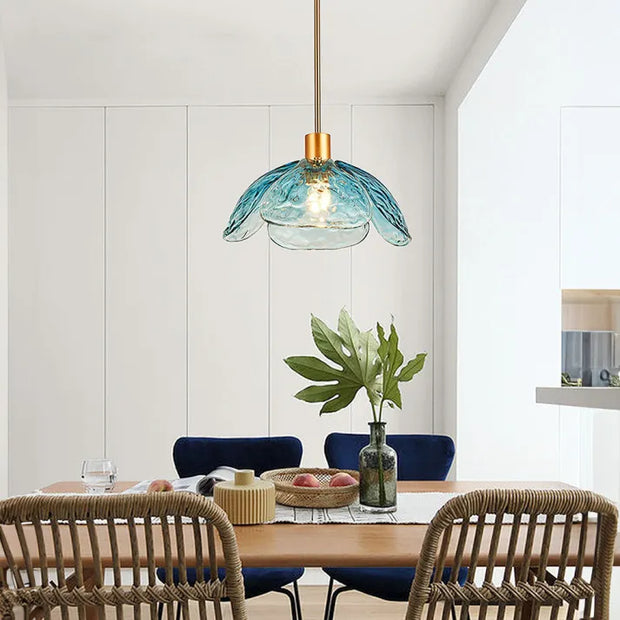 Charming Floral Suspension – Elegant Glass Lighting for Your Bedroom and Living Room