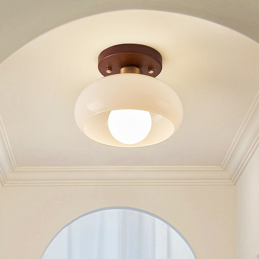 Charming White Vintage Ceiling Light – Elegant Recessed Lighting for Hallways