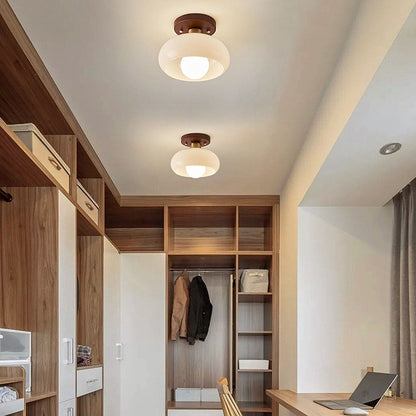 Plafonnier Vintage Blanc Charmant – Éclairage Encastré Élégant pour Couloirs