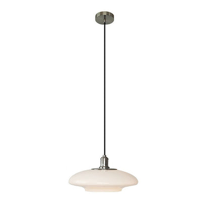 Suspension en verre blanc épuré – Style contemporain minimaliste avec douille E27