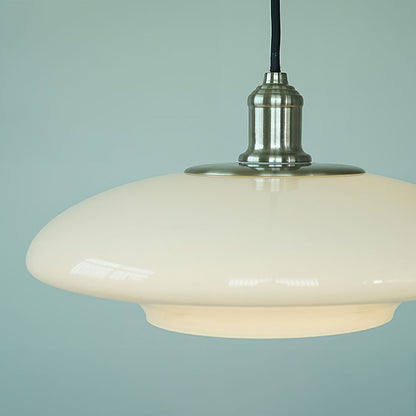 Suspension en verre blanc épuré – Style contemporain minimaliste avec douille E27