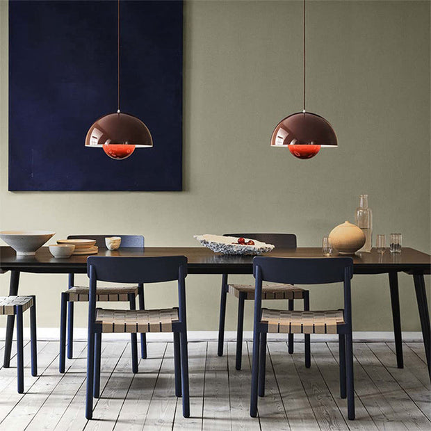 AuroraGlo V2 Pendant Light - Elegant LED Lamp with a Flower Pot Design and Chic Scandinavian Elegance