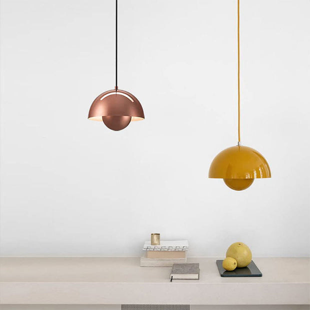 AuroraGlo V2 Pendant Light - Elegant LED Lamp with a Flower Pot Design and Chic Scandinavian Elegance