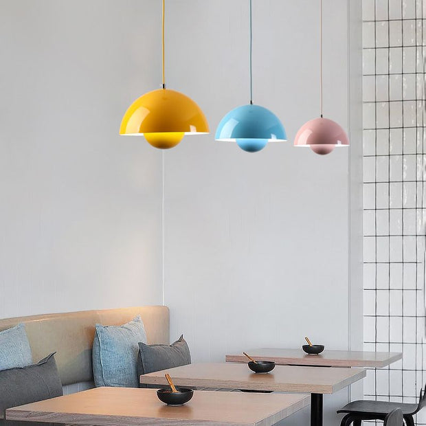 AuroraGlo V2 Pendant Light - Elegant LED Lamp with a Flower Pot Design and Chic Scandinavian Elegance