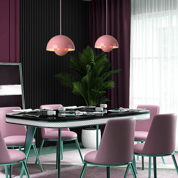 AuroraGlo V2 Pendant Light - Elegant LED Lamp with a Flower Pot Design and Chic Scandinavian Elegance