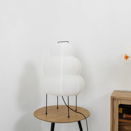 Lampe de table Akari exquise – Design en papier de mûrier et métal élégant