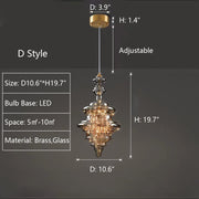 Elegant glass and brass pendant – Stylish lighting for your living room and kitchen