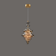 Elegant glass and brass pendant – Stylish lighting for your living room and kitchen