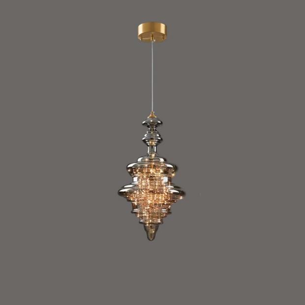 Elegant glass and brass pendant – Stylish lighting for your living room and kitchen