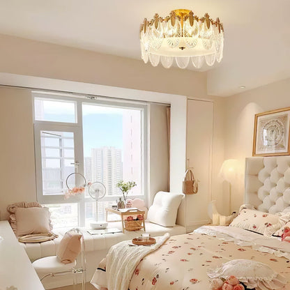 Superb round glass chandelier – Elegant pendant light with exquisite design