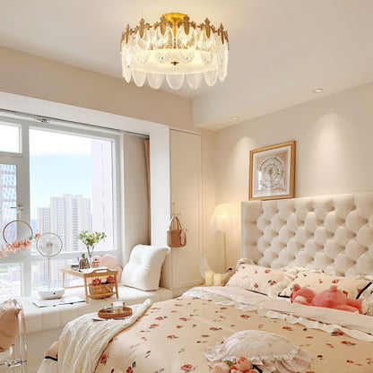 Superb round glass chandelier – Elegant pendant light with exquisite design