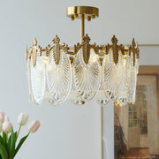 Superb round glass chandelier – Elegant pendant light with exquisite design