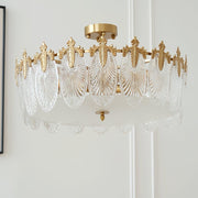 Superb round glass chandelier – Elegant pendant light with exquisite design
